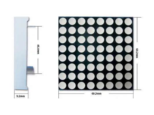 64x64mm 7 phân đoạn màn hình LED 16x16 Dot Matrix Blue Light Cho màn hình thang máy