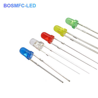 Anti Static 3mm Through Hole LED Diode 20mA ống kính trong nước cho Đèn ngoài
