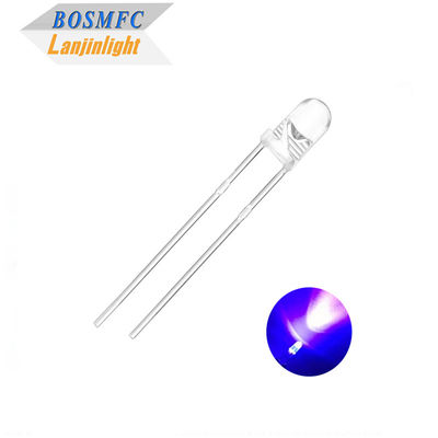 3mm F3 Dip UV LED Chip 395nm 405nm Thông qua lỗ cho sơn móng