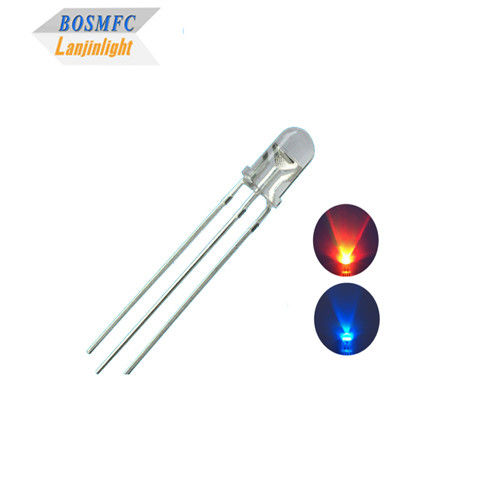 1.8V-2.4V Đèn LED hai màu 5mm qua lỗ Màu đỏ Màu xanh Tăng độ sáng