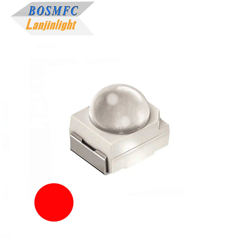 3528 SMD LED ống kính mái vòm 60 độ Đỏ bữa tối sáng 2000mcd LED chip diode cho đèn giao thông
