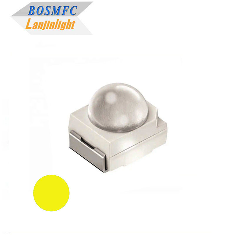 3528 SMD LED góc nhìn ánh sáng màu vàng 60 độ ống kính mái vòm đèn diode led Amber cho đèn giao thông