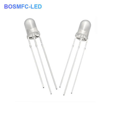 1.8V-2.4V Đèn LED hai màu 5mm qua lỗ Màu đỏ Màu xanh Tăng độ sáng