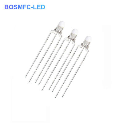 Bi Color 3mm Through Hole LED đa chức năng 20mA Đèn đỏ & xanh lá cây