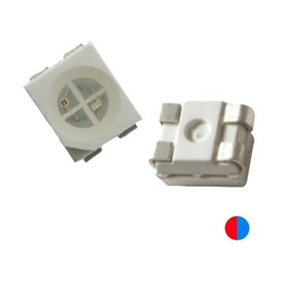 20mA Bi Color PLCC4 3528 SMD LED Chip Độ dày 1,9mm Màu đỏ và xanh dương 4 chân