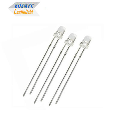 Anti Static 3mm Through Hole LED Diode 20mA ống kính trong nước cho Đèn ngoài