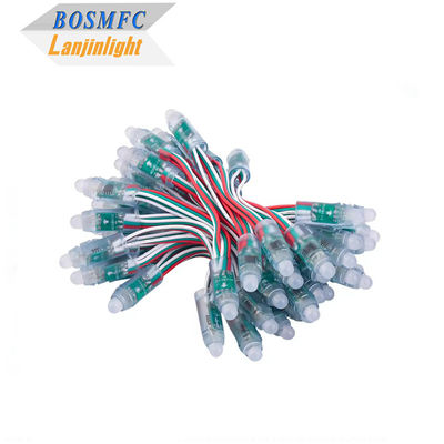 WS2811 Máy chiếu sáng LED RGB kỹ thuật số phân tán Đèn dây Pixel Đèn 12mm Tròn Địa chỉ riêng