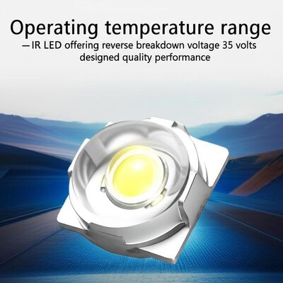 Đèn LED xuyên lỗ với nhiệt độ hoạt động từ -40°C đến +85°C, điện áp đánh thủng ngược 35V và quang thông 60-70LM